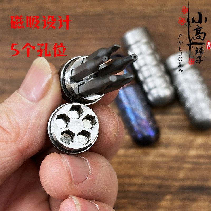 Compact 5-Bit Pocket Carry Tool