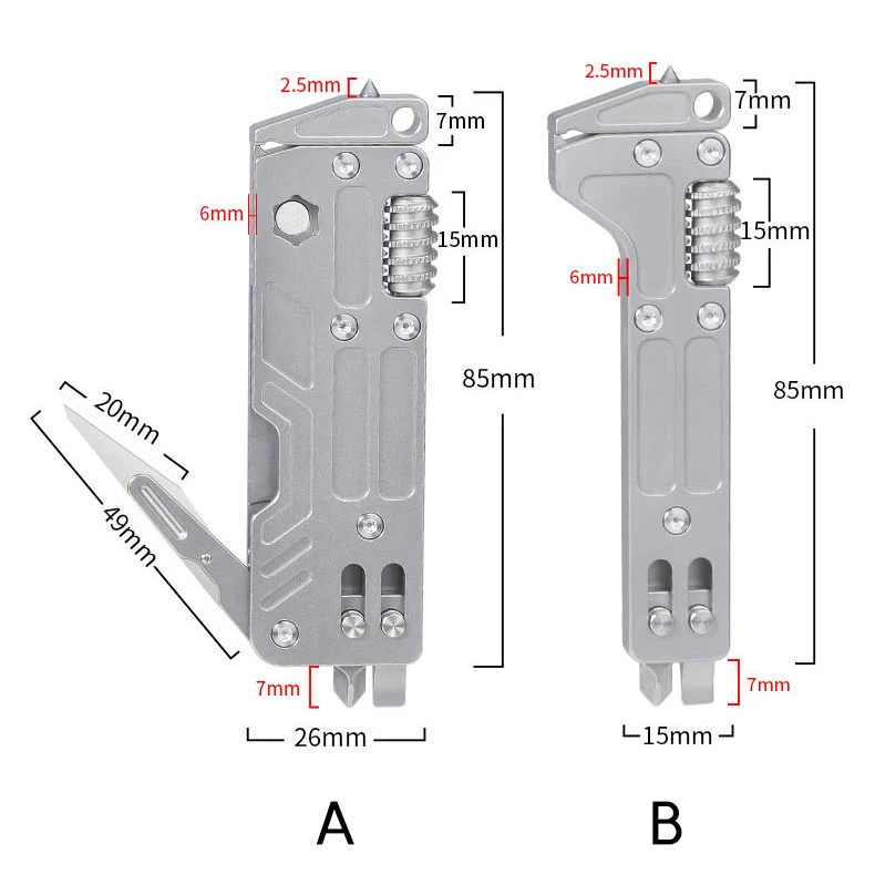 Portable Titanium 10‑In‑One Outdoor Multi‑Function Tool