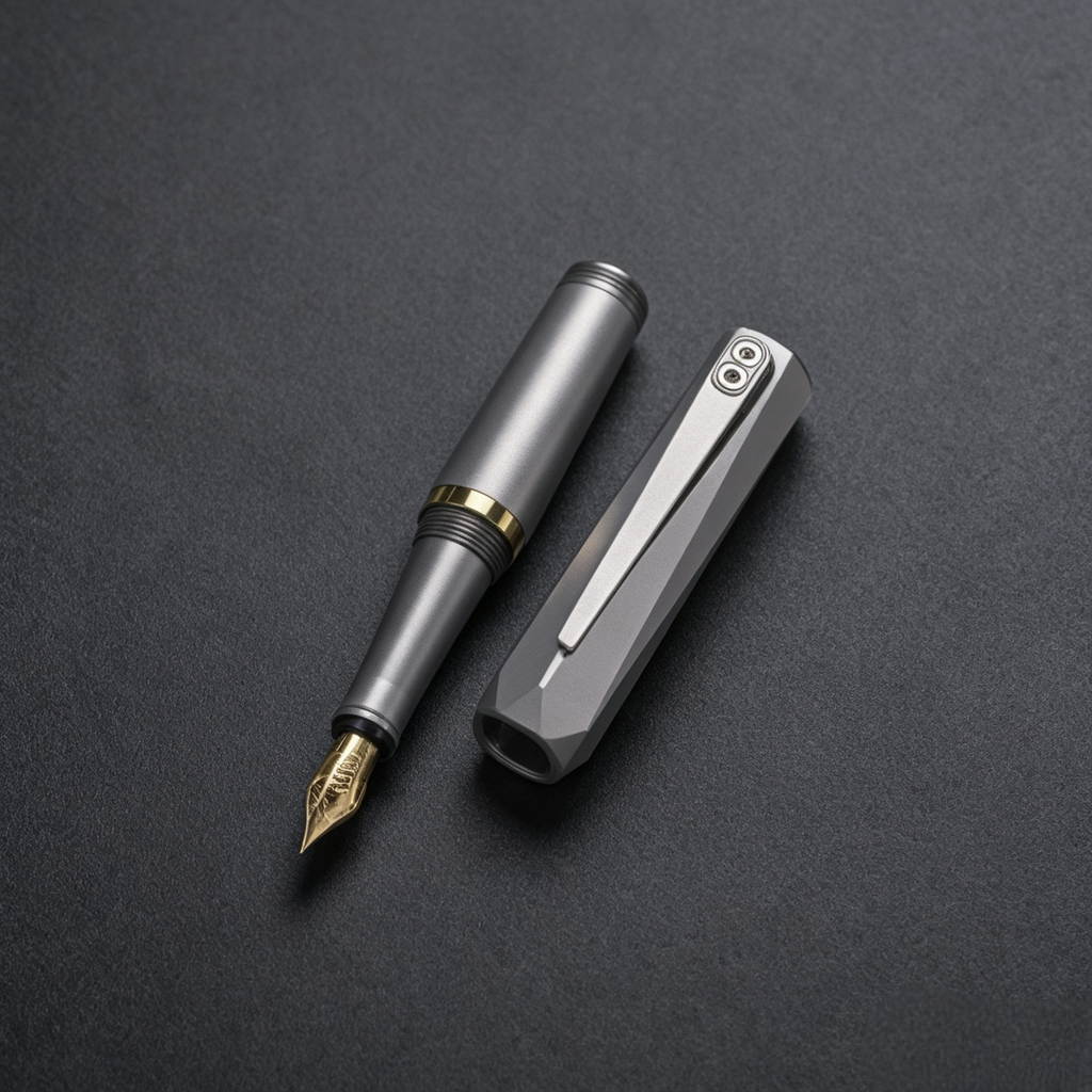 Twist‑Expand Grade‑5 Titanium Pocket Fountain Pen