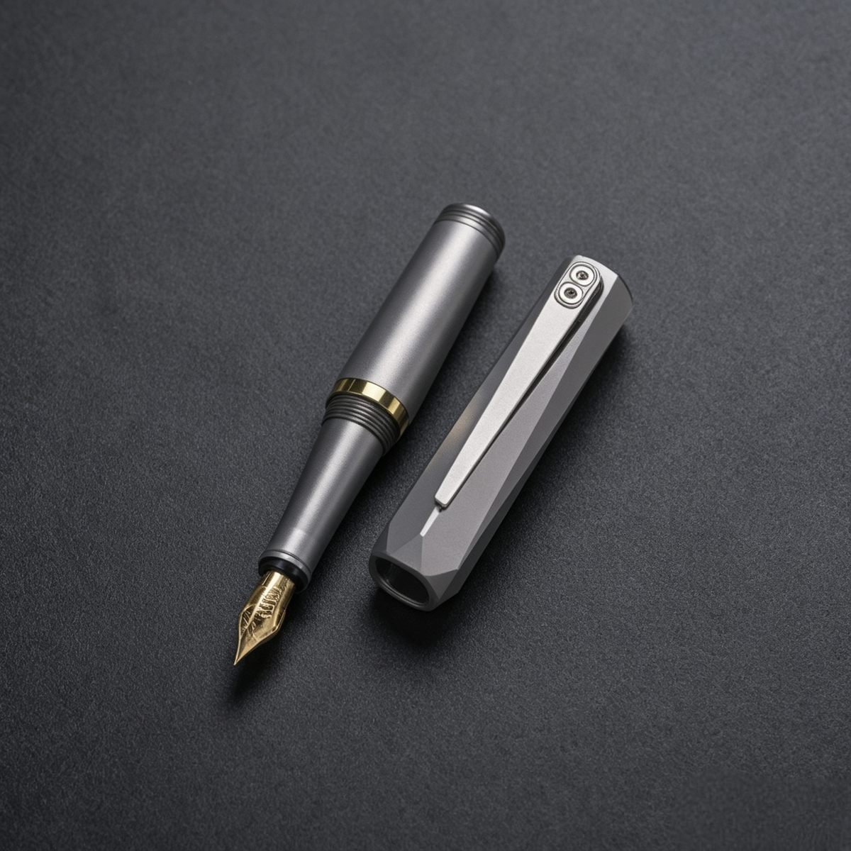 Twist‑Expand Grade‑5 Titanium Pocket Fountain Pen
