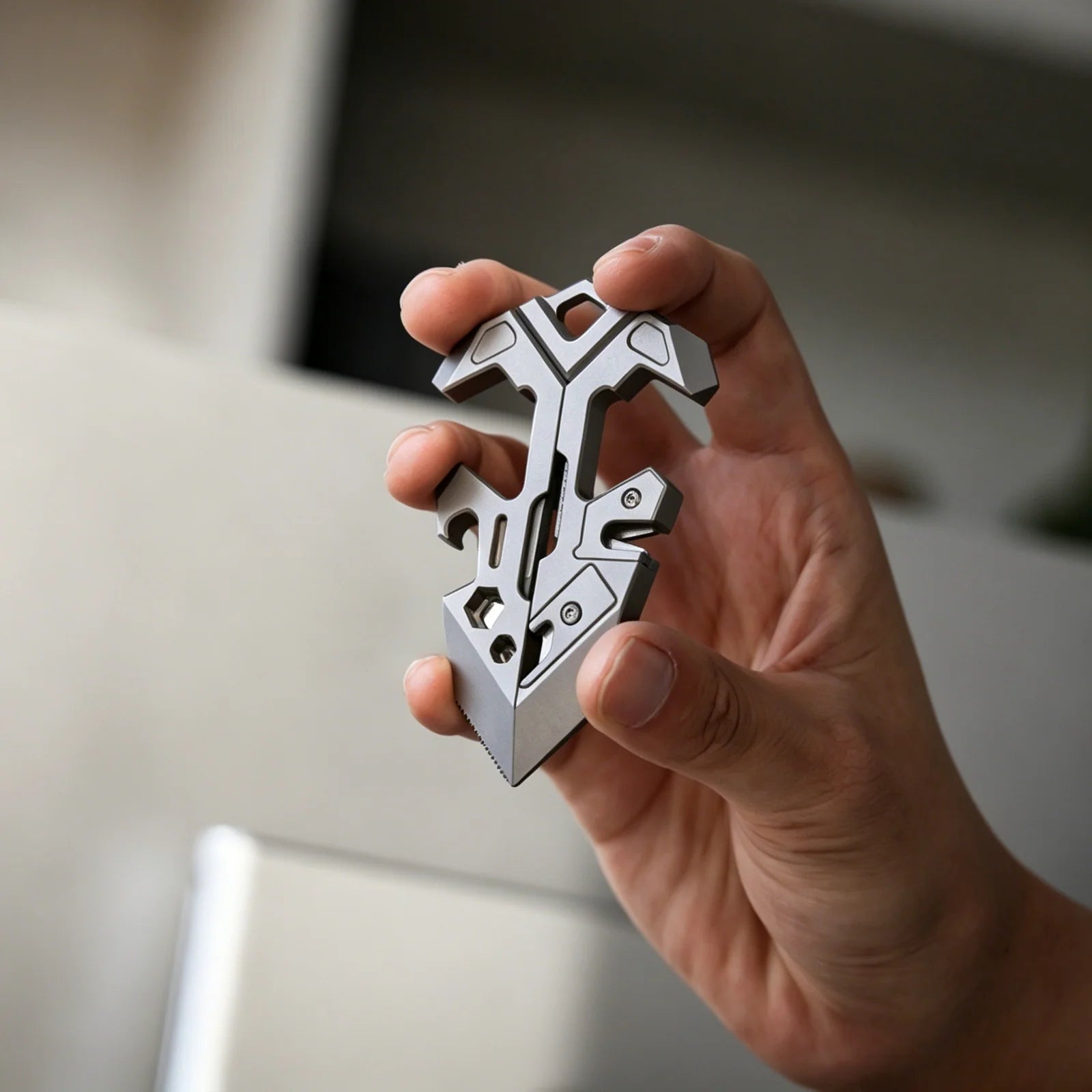 V-Titan Fold GR5 Titanium 12-in-1 EDC Multi Tool & Dual Angle Phone Stand