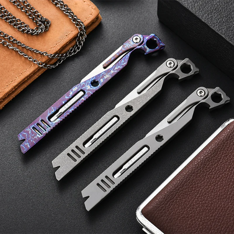 Compact Titanium 9‑In‑1 Pocket Pry‑Bar Multi‑Tool