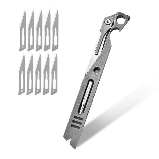 Compact Titanium 9‑In‑1 Pocket Pry‑Bar Multi‑Tool