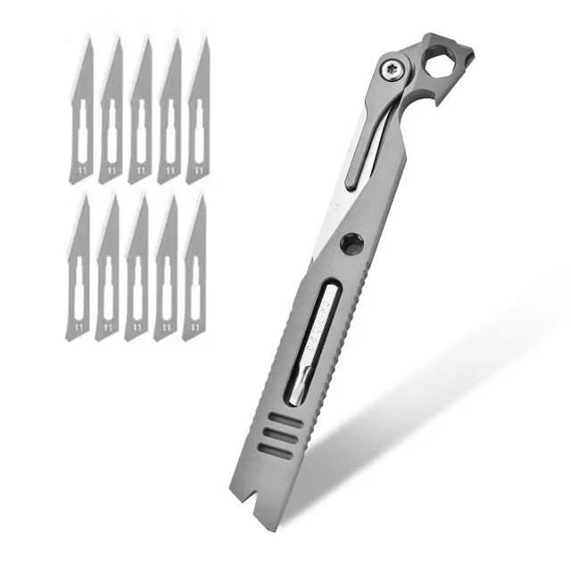 Compact Titanium 9‑In‑1 Pocket Pry‑Bar Multi‑Tool