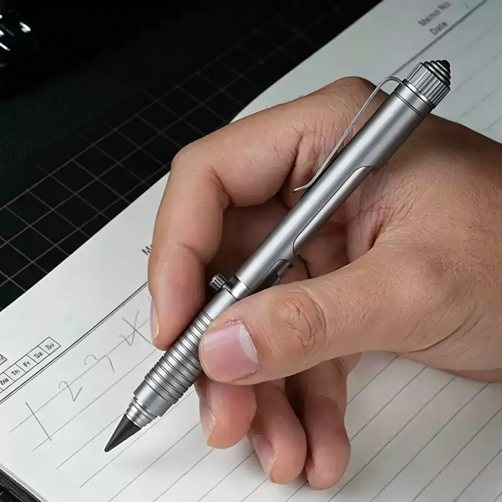 Titanium Bolt‑Action EDC Multi‑Function Tool Pen
