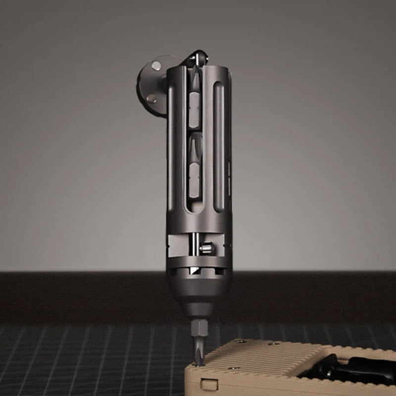 TorqueTi GR5 Titanium Pocket Ratchet Tool Fold Torque Arm 8 Bits Storage