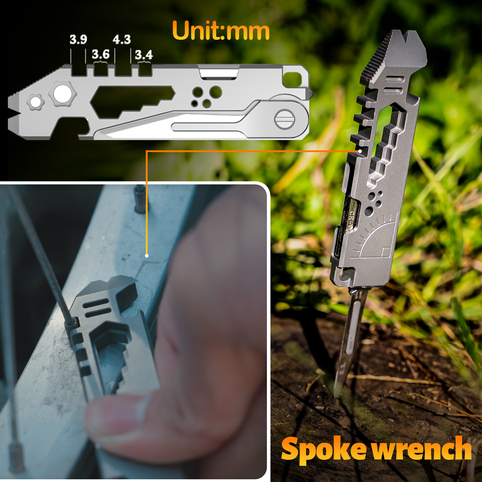 TC4 Titanium EDC Pry Bar Multi Tool