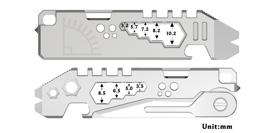 TC4 Titanium EDC Pry Bar Multi Tool