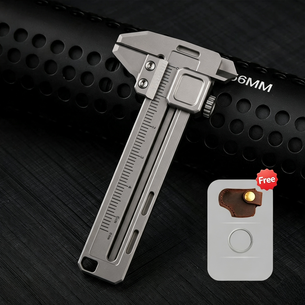 Titanium Pocket Multi‑Function Vernier Caliper Tool