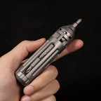 TorqueTi GR5 Titanium Pocket Ratchet Tool Fold Torque Arm 8 Bits Storage