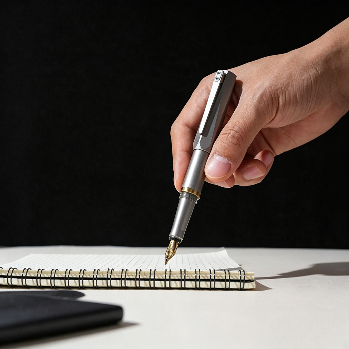 Twist‑Expand Grade‑5 Titanium Pocket Fountain Pen