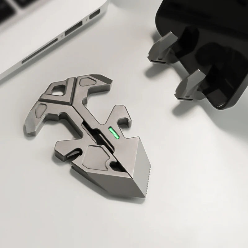 V-Titan Fold GR5 Titanium 12-in-1 EDC Multi Tool & Dual Angle Phone Stand