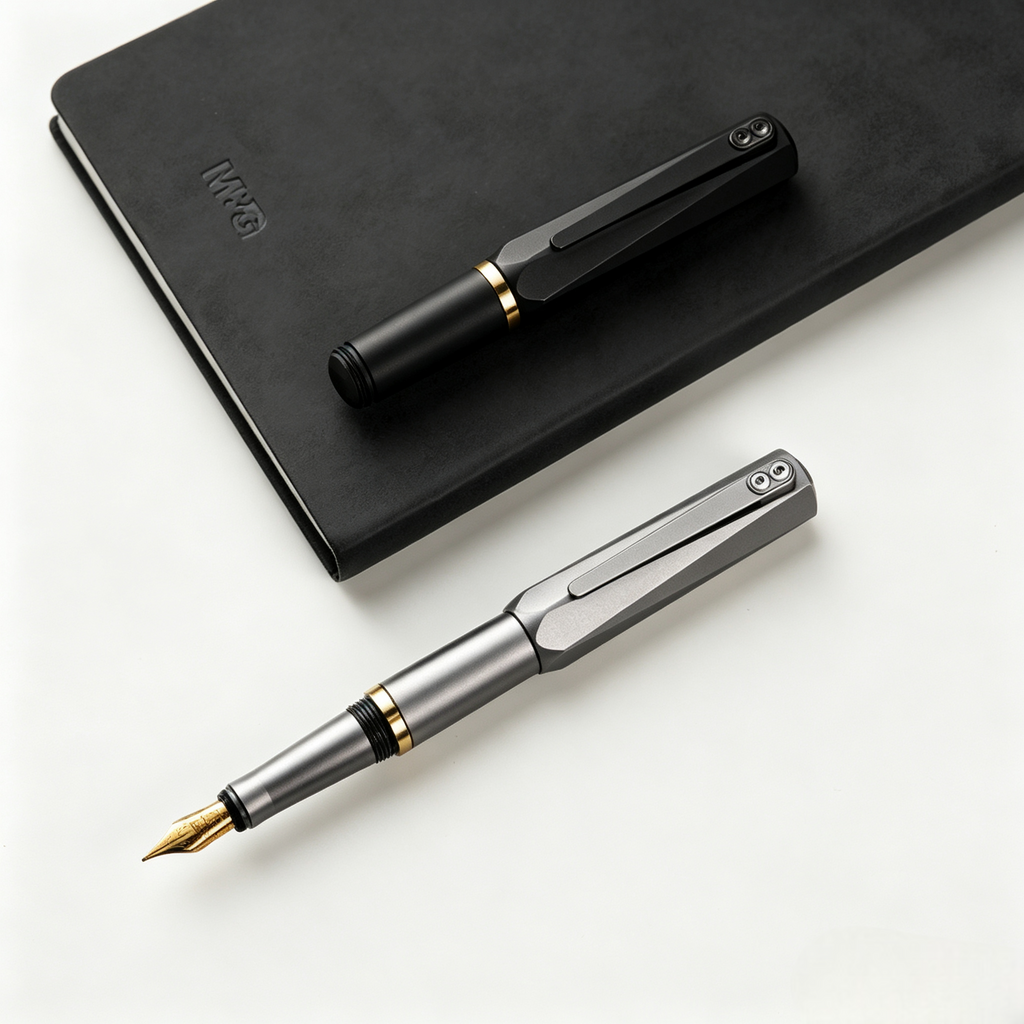 Twist‑Expand Grade‑5 Titanium Pocket Fountain Pen