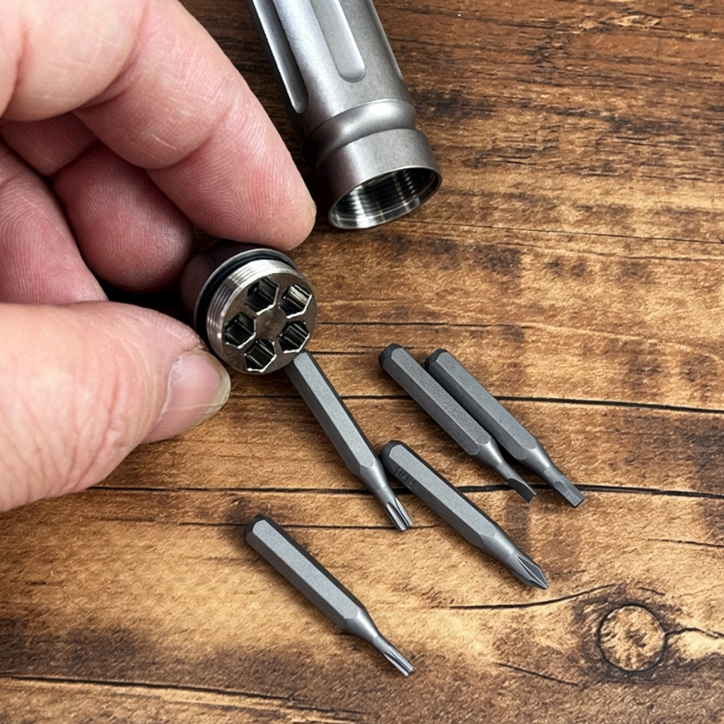 Compact 5-Bit Pocket Carry Tool