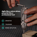 TorqueTi GR5 Titanium Pocket Ratchet Tool Fold Torque Arm 8 Bits Storage
