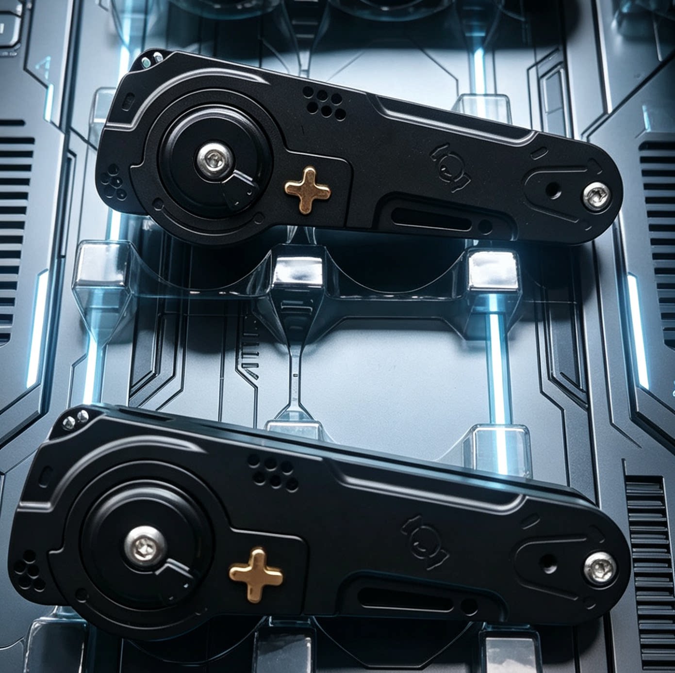 Titanium Alloy Foldable Pry‑Bar‑Shaped Tuning‑Fork EDC Fidget Toy
