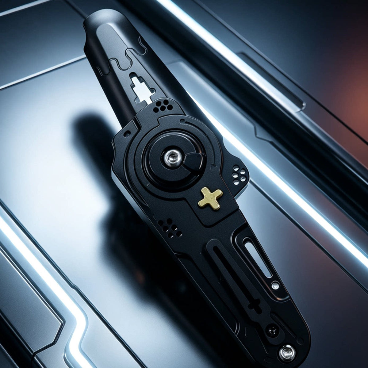 Titanium Alloy Foldable Pry‑Bar‑Shaped Tuning‑Fork EDC Fidget Toy