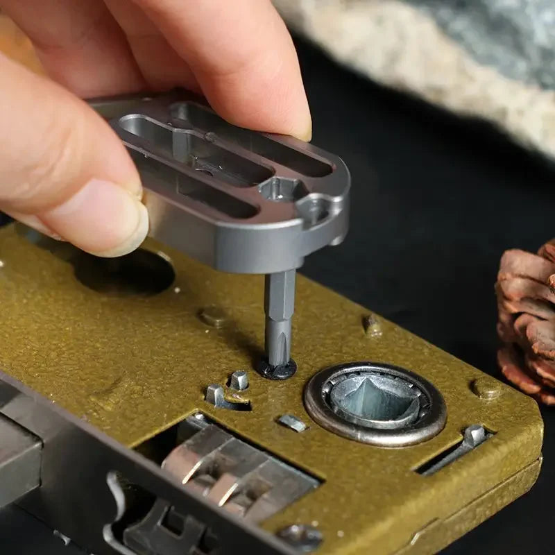 Titanium Compact EDC Multi‑Function Repair Tool