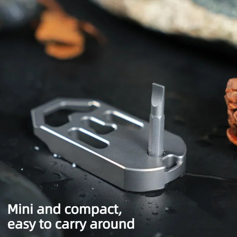 Titanium Compact EDC Multi‑Function Repair Tool
