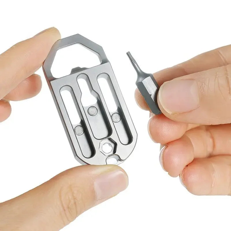 Titanium Compact EDC Multi‑Function Repair Tool