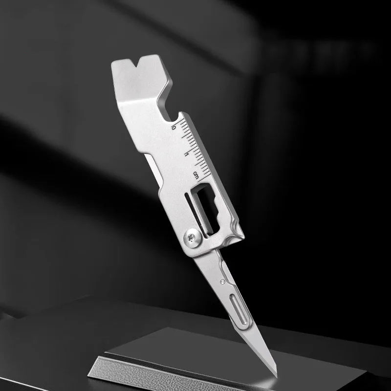 Titanium Compact EDC Multi‑Function Pry Tool