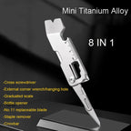 Titanium Compact EDC Multi‑Function Pry Tool