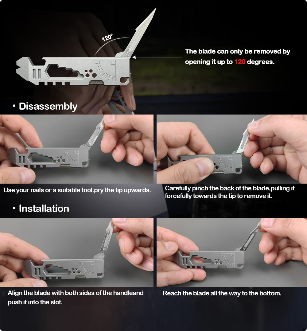 TC4 Titanium EDC Pry Bar Multi Tool