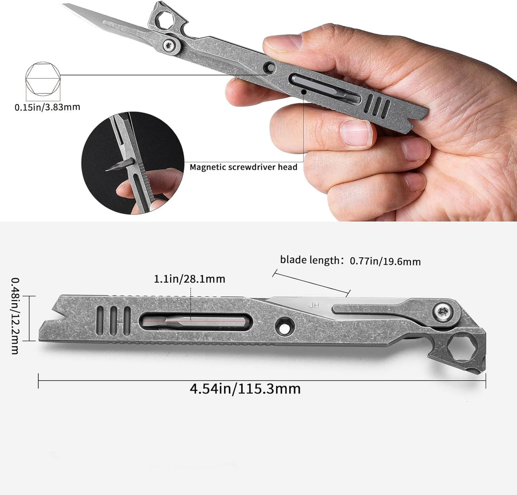 Compact Titanium 9‑In‑1 Pocket Pry‑Bar Multi‑Tool