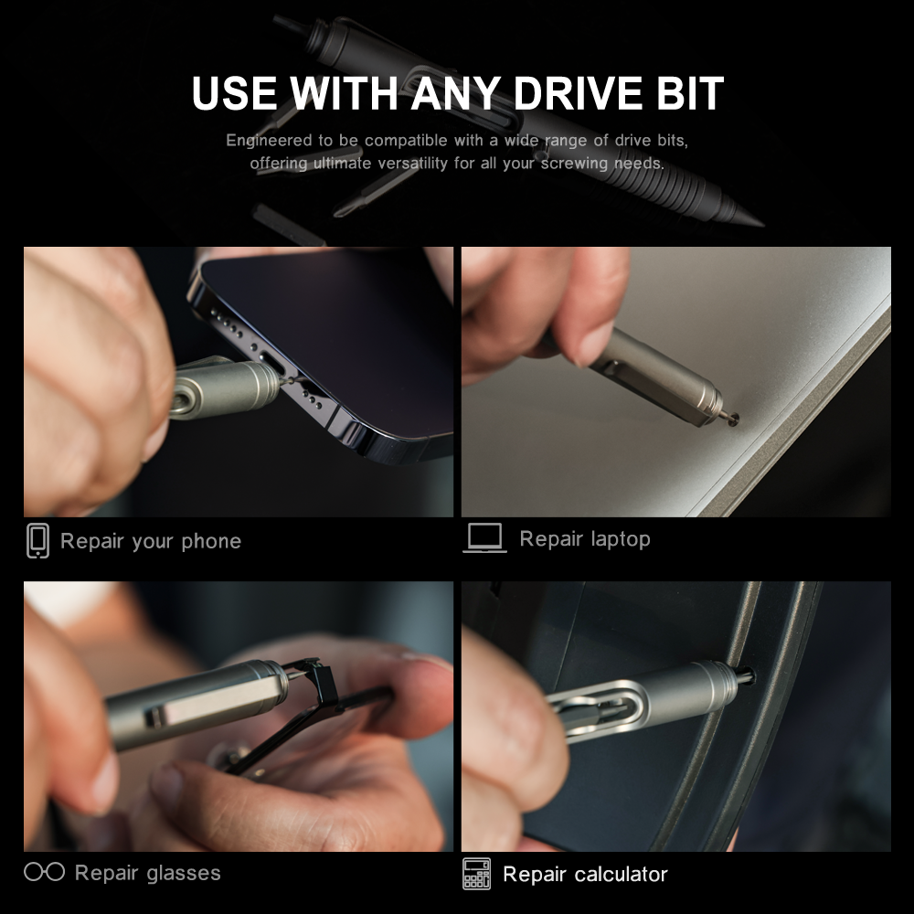 Titanium Bolt‑Action EDC Multi‑Function Tool Pen