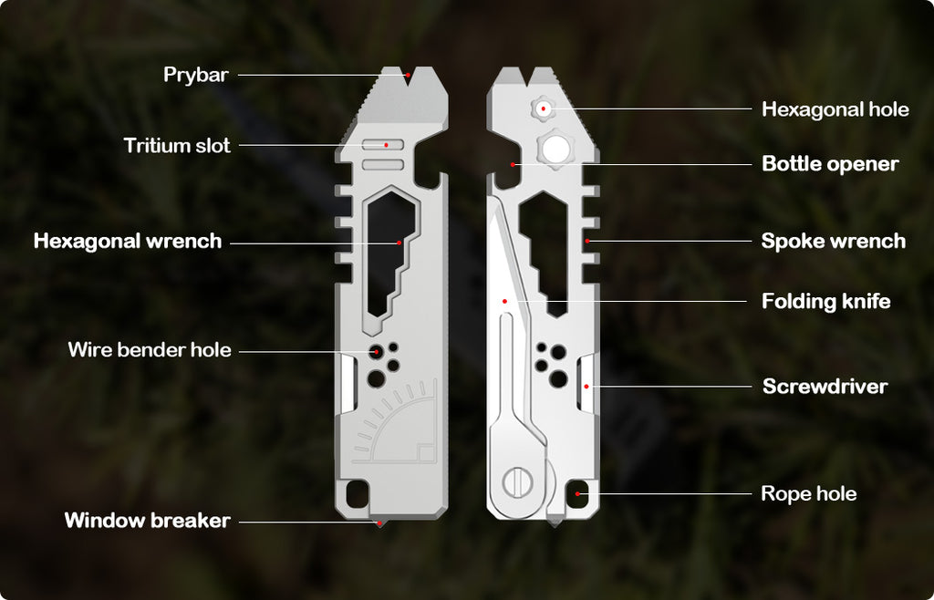 TC4 Titanium EDC Pry Bar Multi Tool