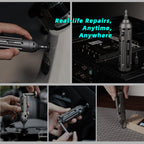 TorqueTi GR5 Titanium Pocket Ratchet Tool Fold Torque Arm 8 Bits Storage
