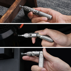 Titanium Multi‑Position Foldable Ratchet Screwdriver | Pocket EDC Repair Tool