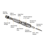 Titanium Multi‑Position Foldable Ratchet Screwdriver | Pocket EDC Repair Tool