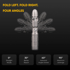 Titanium Multi‑Position Foldable Ratchet Screwdriver | Pocket EDC Repair Tool
