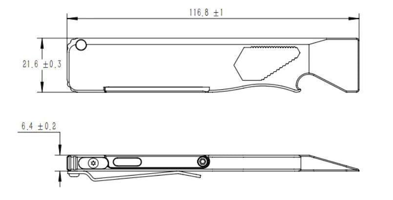Titanium Multi-Function Pocket EDC Pry Tool